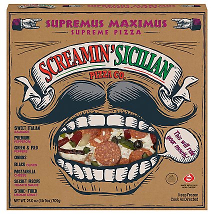 Screamin Sicilian Pizza Supremus Maximus Supreme Frozen - 25 Oz - Image 3
