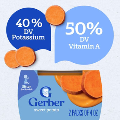 Gerber 2nd Foods Natural Sweet Potato Baby Food Tub - 2-4 Oz - Image 2