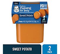 Gerber 2nd Foods Natural Sweet Potato Baby Food Tubs - 2-4 Oz