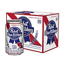 Pabst Blue Ribbon Beer Lager Cans - 30-12 Fl. Oz.