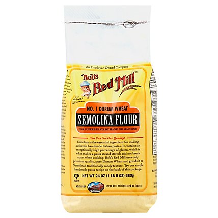 Bobs Red Mill Flour Semolina Durum Wheat Sack - 24 Oz - Image 1