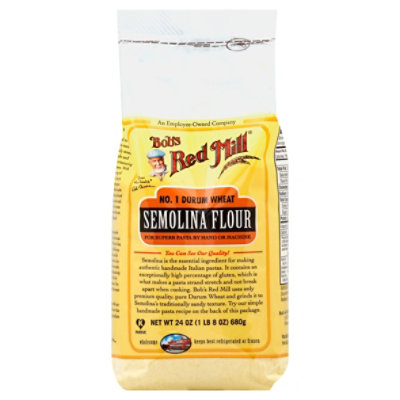 Bobs Red Mill Flour Semolina Durum Wheat Sack - 24 Oz