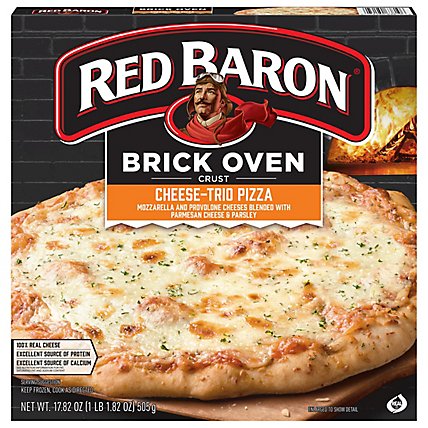 Red Baron Pizza Brick Oven Crust Cheese Trio - 17.82 Oz - Image 2