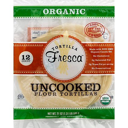 Tortilla Fresca Organic Flour Uncooked - Each - Image 2