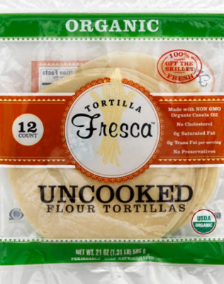 Tortilla Fresca Organic Flour Uncooked - Each - Image 2