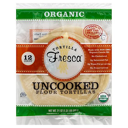 Tortilla Fresca Organic Flour Uncooked - Each - Image 1