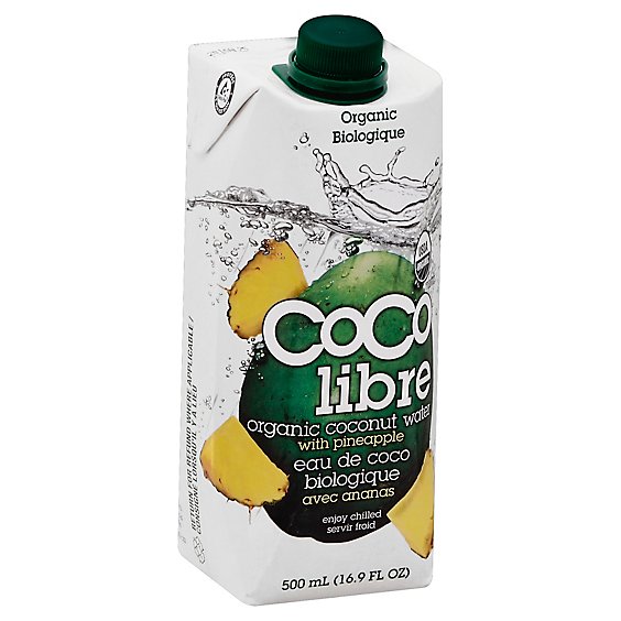 coco libre Coconut Water Organic with Pineapple - 16.9 Fl. Oz.