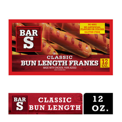 Bar-S Franks Bun Length Classic - 12 Oz
