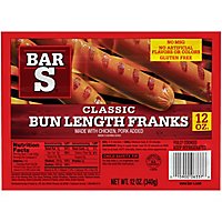 Bar-S Franks Bun Length Classic - 12 Oz