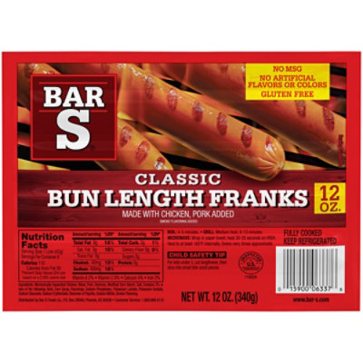 Bar-S Franks Bun Length Classic - 12 Oz - Image 2