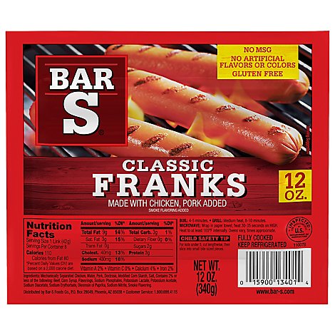Bar-S Franks - 12 Oz