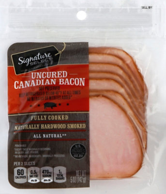 Signature SELECT Bacon Uncured Canadian - 5 Oz - Image 2