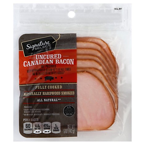 Signature SELECT Bacon Uncured Canadian - 5 Oz