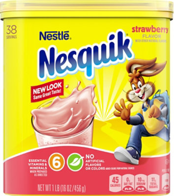 Nesquik Powder Drink Mix Strawberry Flavor Limited Edition Marvel Age of Ultron - 16 Oz