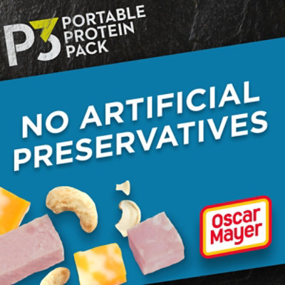 P3 Portable Protein Pack Ham Cashews Colby Jack Cheese for a Low Carb Lifestyle Tray - 2 Oz - Image 2