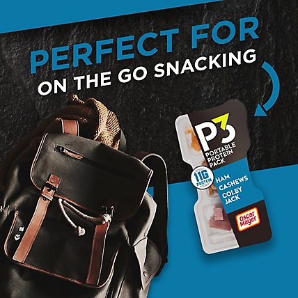 P3 Portable Protein Pack Ham Cashews Colby Jack Cheese for a Low Carb Lifestyle Tray - 2 Oz - Image 5