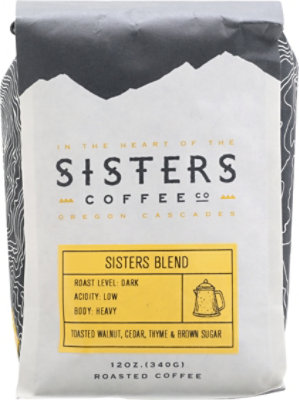 Sisters Coffee Coffee Dark Roast - 12 Oz - Image 1