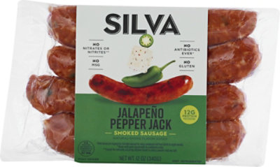 Silva All Natural Jalapeno Pepper Jack Sausage Link - 12 Oz - Image 2