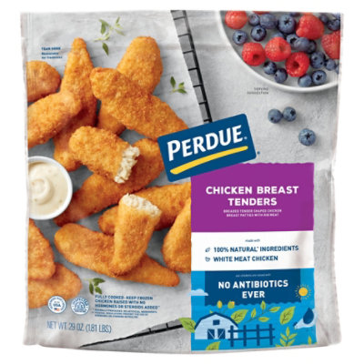 PERDUE Breaded Chicken Breast Tenders No Antibiotics Ever Frozen Fully Cooked Sealed Bag - 29 Oz - Image 2