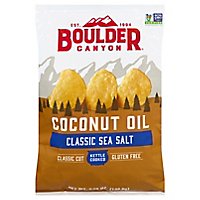 Boulder Canyon Authentic Foods Potato Chips Kettle Cooked Coconut Oil Sea Salt - 5.25 Oz - Image 1