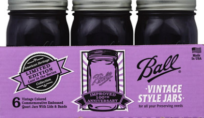 Ball Heritage Collection Quart Jar Purple - 6 Count - Image 2
