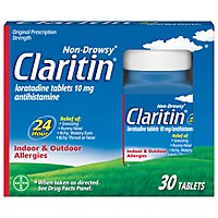 Claritin Antihistamine Tablets Indoor & Outdoor Allergies Prescription Strength 10mg - 30 Count - Image 3