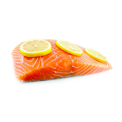 Seafood Counter Fish Salmon Sockeye Portion Skin Off Service Case - 5 Oz - Image 1
