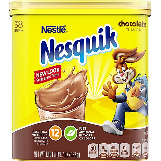Nesquik Powder Drink Mix Chocolate Flavor Limited Edition Marvel Age of Ultron - 18.7 Oz