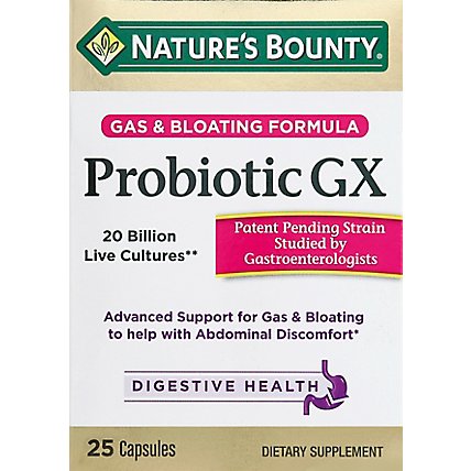 Natures Bounty Probiotic Gx Capsules - 25 Count - Image 2