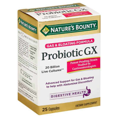 Natures Bounty Probiotic Gx Capsules - 25 Count - Image 1