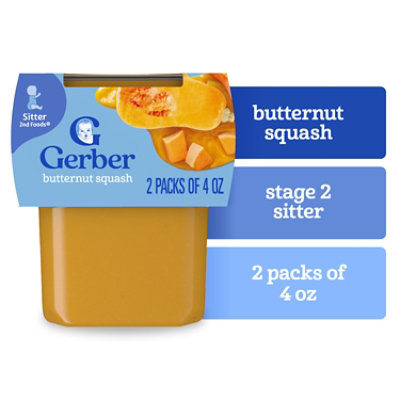 Gerber 2nd Foods Natural Butternut Squash Baby Food Tub - 2-4 Oz - Image 1