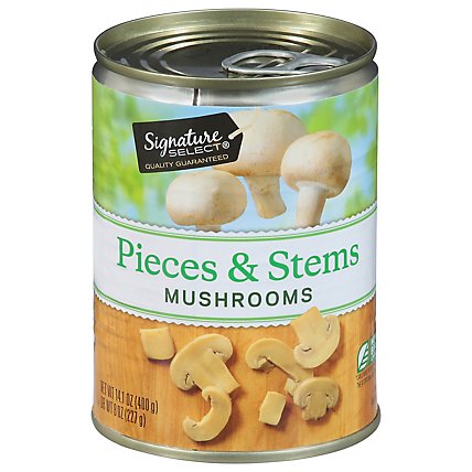 Signature SELECT Mushrooms Pieces & Stems - 14 Oz - Image 1