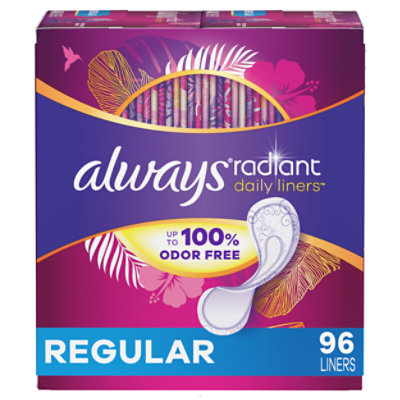 HSA Eligible  Always Radiant FlexFoam Teen Pads Regular Absorbency, with  Wings, Unscented, 28 ct. (3-Pack)