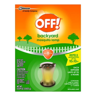 OFF! Repels Mosquitoes Up To 10X10 Feet Backyard Mosquito Repellent Lamp & Caddy - 0.02 Oz - Image 1