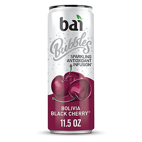 Bai Bubbles Water Sparkling Antioxidant Infusion Bolivia Black Cherry - 11.5 Fl. Oz.