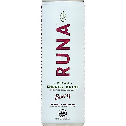 Runa Organic Clean Energy Drink Berry Boost - 12 Fl. Oz. - Image 2