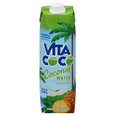 Vita Coco Coconut Water Pure With Pineapple - 33.8 Fl. Oz.