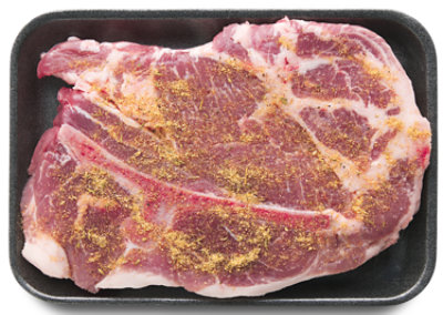 Pork Shoulder Steak Seasoned Bone In - 1.25 Lb