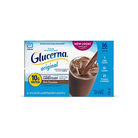 Glucerna Diabetes Nutritional Shake Ready To Drink Rich Chocolate - 16-8 Fl. Oz.