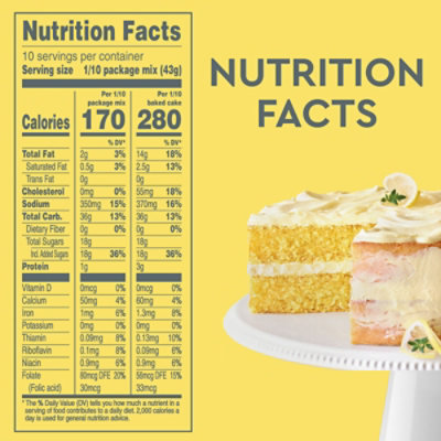 Duncan Hines Signature Perfectly Moist Lemon Supreme Cake Mix - 15.25 Oz - Image 4
