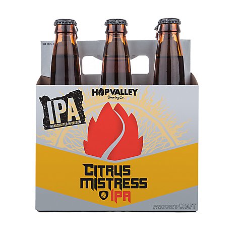 Hop Valley Citrus Mistress Ipa In Bottles - 6-12 Fl. Oz.