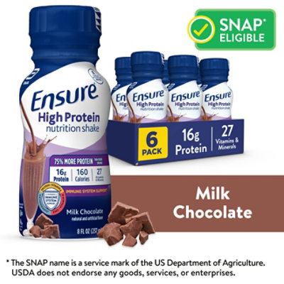 Ensure High Protein Nutrition Shake Ready To Drink Milk Chocolate - 6-8 Fl. Oz. - Image 1