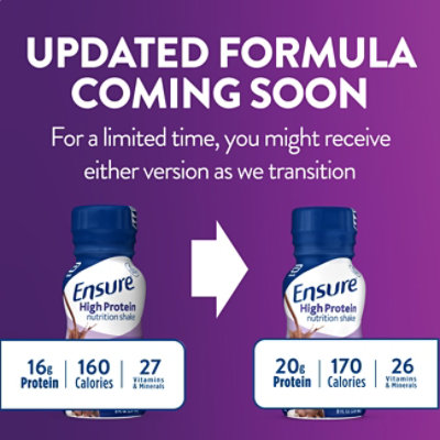 Ensure High Protein Nutrition Shake Ready To Drink Milk Chocolate - 6-8 Fl. Oz. - Image 2