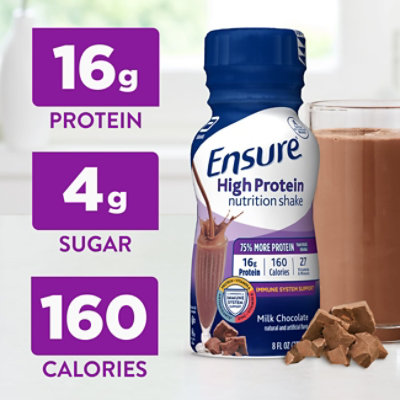 Ensure High Protein Nutrition Shake Ready To Drink Milk Chocolate - 6-8 Fl. Oz. - Image 3