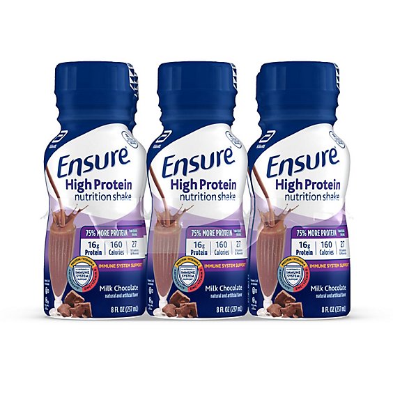 Ensure High Protein Nutrition Shake Ready To Drink Milk Chocolate - 6-8 Fl. Oz.