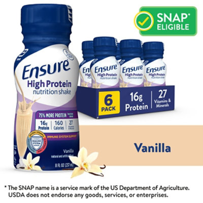 Ensure High Protein Nutrition Shake Ready To Drink Vanilla - 6-8 Fl. Oz. - Image 1