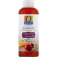 O Organics Organic Raw Fermented Tea Kombucha Cranberry Peach - 16 Fl. Oz. - Image 2