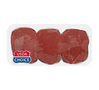 Meat Counter Beef USDA Choice Eye Of Round Tenderized Ultimate Steak Seasoned - 1 LB