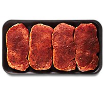 Meat Counter Pork Loin Chops Boneless Smokehouse Bbq Seasoning - 1.50 LB