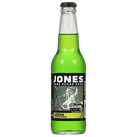 Jones Soda Green Apple Flavor - 12 Fl. Oz.